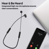 Promate Wireless Earphones, Dynamic Neckband Bluetooth v5.0 Magnetic Closure Secure Fit Headphones, Bali Black