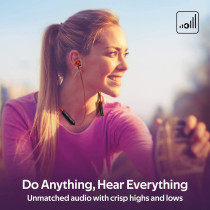 Promate Wireless Earphones, Dynamic Neckband Bluetooth v5.0 Magnetic Closure Secure Fit Headphones, Bali Maroon