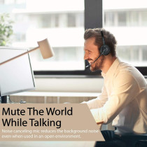 Promate Wireless Bluetooth Headset, Professional Unified Communication Over the Head headphone
