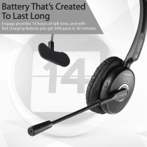 Promate Wireless Bluetooth Headset, Professional Unified Communication Over the Head headphone