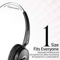 Promate Wireless Bluetooth Headset, Professional Unified Communication Over the Head headphone