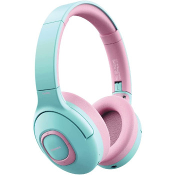 Promate Kids Wireless Headphones, Hi-Definition On-Ear Wired/Wireless Foldable Headset, Bubblegum