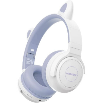 Promate Kids Wireless Bluetooth Headphones, Kawaii Style Wired/Wireless Foldable Headphones, Panda, Emerald