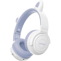Promate Kids Wireless Bluetooth Headphones, Kawaii Style Wired/Wireless Foldable Headphones, Panda, Emerald