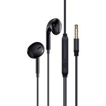Promate Wired Earphones, Ergonomic In-Ear HD Bass Boost Earbuds with Mic, Noise Isolation, Phonic Black