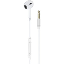 Promate Mono Earbud, Ergonomic In-Ear HD Wired Mono Earphone with Dynamic 13mm Drivers, Buzz White