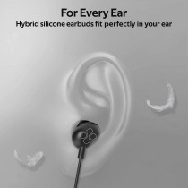 Promate In-Ear Headphones, Premium Audio Enhanced Wired Earphones with Dynamic HD Driver, ICE Black