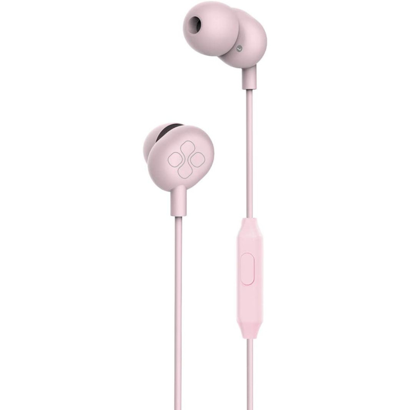 Promate In-Ear Headphones, Premium Audio Enhanced Wired Earphones with Dynamic HD Driver, ICE Pink