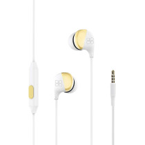 Promate In-Ear Earbuds Headphones, Superior Sound Quality and 1.2m Tangle-Free Cord for Smartphones, Tablets, Pc, Comet Gold