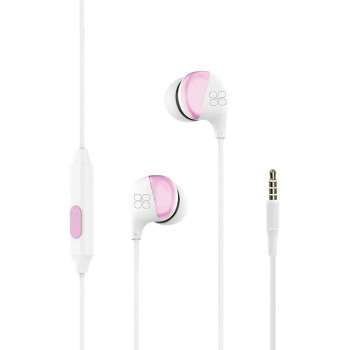 Promate In-Ear Earbuds Headphones, Superior Sound Quality and 1.2m Tangle-Free Cord for Smartphones, Tablets, Pc, Comet White