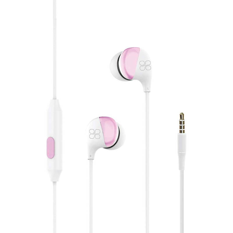 Promate In-Ear Earbuds Headphones, Superior Sound Quality and 1.2m Tangle-Free Cord for Smartphones, Tablets, Pc, Comet White
