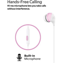 Promate In-Ear Earbuds Headphones, Superior Sound Quality and 1.2m Tangle-Free Cord for Smartphones, Tablets, Pc, Comet White