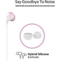 Promate In-Ear Earbuds Headphones, Superior Sound Quality and 1.2m Tangle-Free Cord for Smartphones, Tablets, Pc, Comet White
