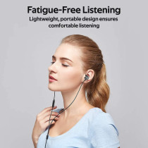 Promate In-Ear Wired Headphones,Comfortable Secure Fit Earbuds, 1.2m Tangle-Free Cord and One-Button Control, Ingot Black