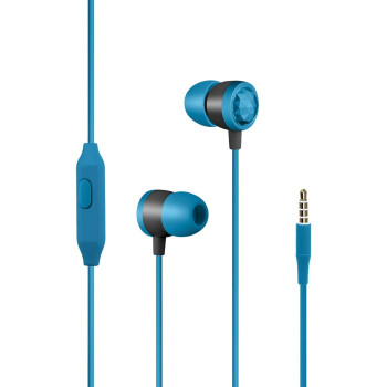 Promate In-Ear Wired Headphones, Premium Metallic Hi-Fi Stereo Wired Earphone with Built-in Mic, Ingot Blue