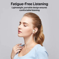 Promate In-Ear Wired Headphones, Premium Metallic Hi-Fi Stereo Wired Earphone with Built-in Mic, Ingot Gold
