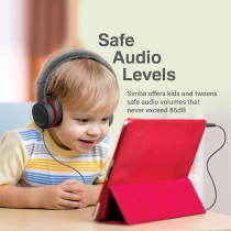 Promate Kids Headphones, Detachable Cat Ears and Soft Earmuffs, Simba Onyx