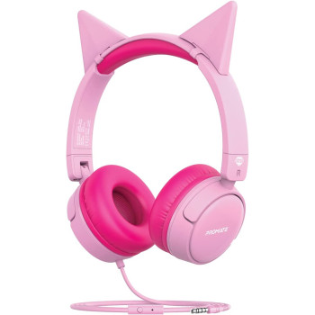Promate Kids Headphones, HD Stereo On-Ear Wired Headset with Safe Volume Limited 85dB to 95dB, Fluid Blue