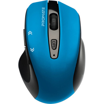Promate 2.4G Wireless Mouse, 3 Adjustable DPI Level and 6 Functional Buttons for Mac OS, Windows, Cursor, Blue