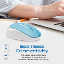 Promate 2.4G Wireless Mouse, Professional Precision Tracking Comfort Grip Mouse with USB Nano Receiver