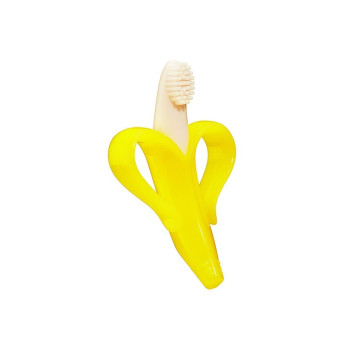 Eazy Kids - Baby Banana Toothbrush and Teether - Yellow