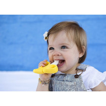 Eazy Kids - Baby Banana Toothbrush and Teether - Yellow