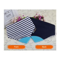 Eazy Kids Reversible 2in1 Teething Bib - Stars and Strips-Navy Blue 
