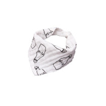 Eazy Kids Muslin Bandana Bibs - Set of 3- Black & White