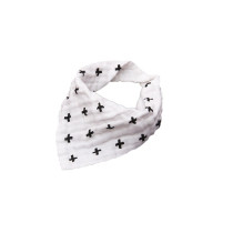 Eazy Kids Muslin Bandana Bibs - Set of 3- Black & White