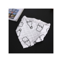 Eazy Kids Muslin Bandana Bibs - Set of 3- Black & White