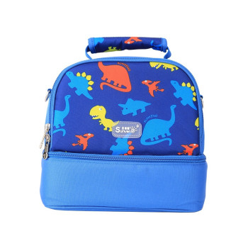 Sunveno Dinosaur Insulated Bottle/Lunch Bag, Blue