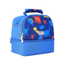 Sunveno Dinosaur Insulated Bottle/Lunch Bag, Blue