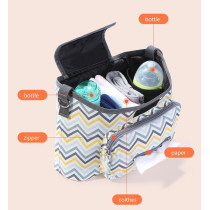 Sunveno Baby Stroller Organizer/Bag - Yellow wave
