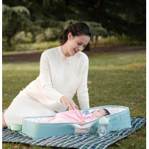 Sunveno Portable Baby Bed & bag- Sea Green