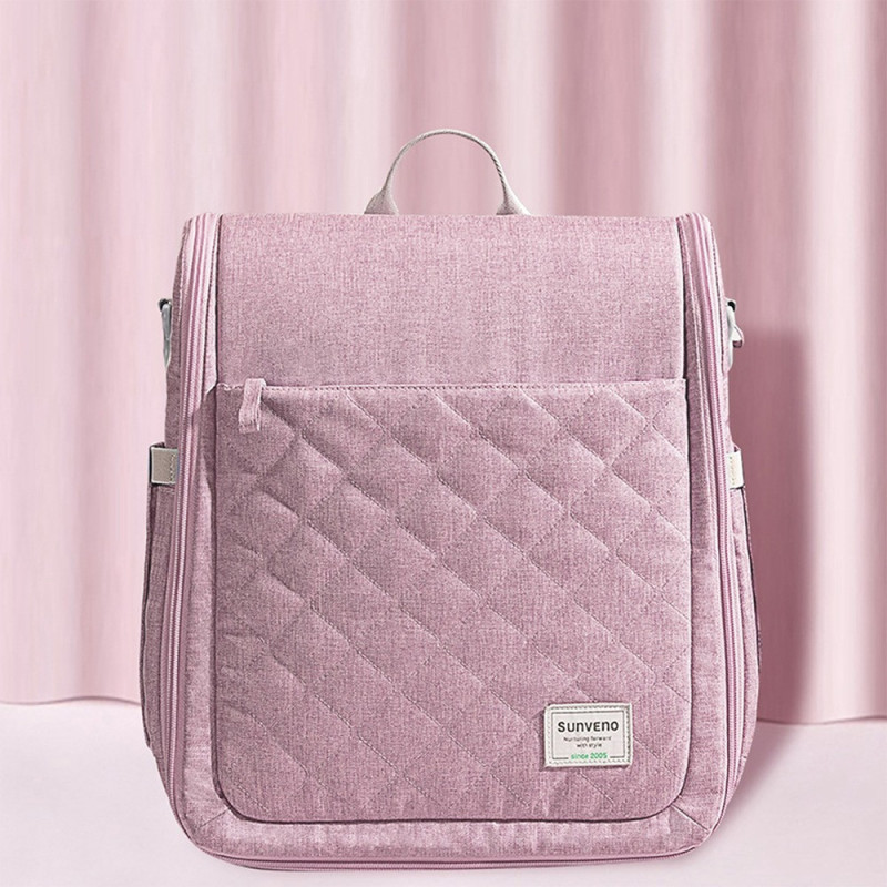 Sunveno Portable Baby Bed & bag- Pink