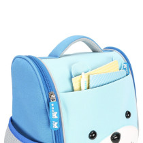 Nohoo Jungle Kids School Bag - Sapiential Bear Blue