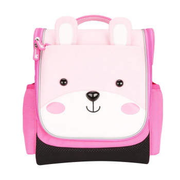 Nohoo Jungle Kids School Bag - Sapiential Bear Pink
