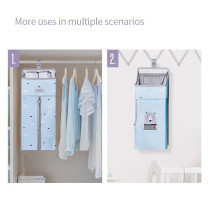 Sunveno Baby Bedside Portable Crib Organizer - Blue