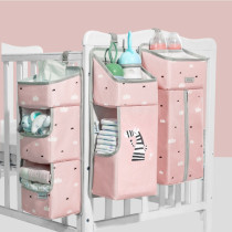 Sunveno Baby Bedside Portable Crib Organizer - Pink