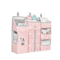 Sunveno Baby Bedside Portable Crib Organizer - Pink