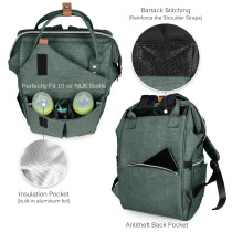 Alameda Diaper Backpack - Large - Olive Green