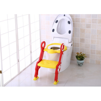 Eazy Kids Step Stool Foldable Potty Trainer Seat- Yellow