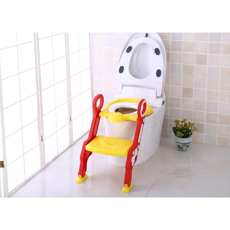 Eazy Kids Step Stool Foldable Potty Trainer Seat- Yellow