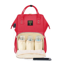 Sunveno Diaper Bag with USB - Real Red