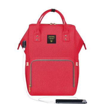 Sunveno Diaper Bag with USB - Real Red