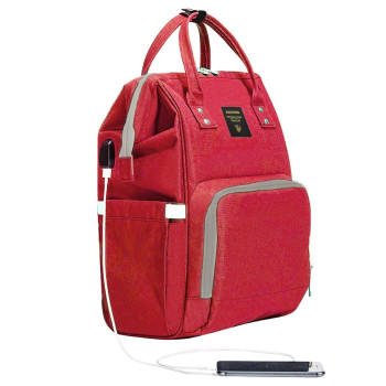 Sunveno Diaper Bag with USB - Real Red