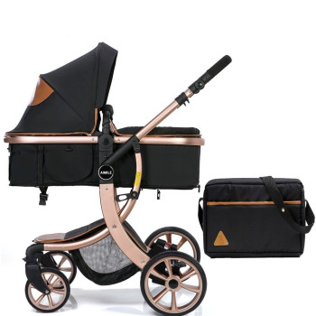 Teknum - 3in1 Luxury Pram Stroller - Black