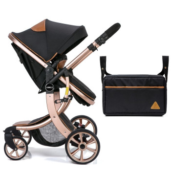 Teknum - 3in1 Luxury Pram Stroller - Black