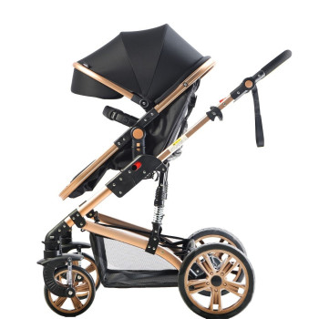 Teknum 3 in 1 Pram stroller - Black + Infant Car Seat