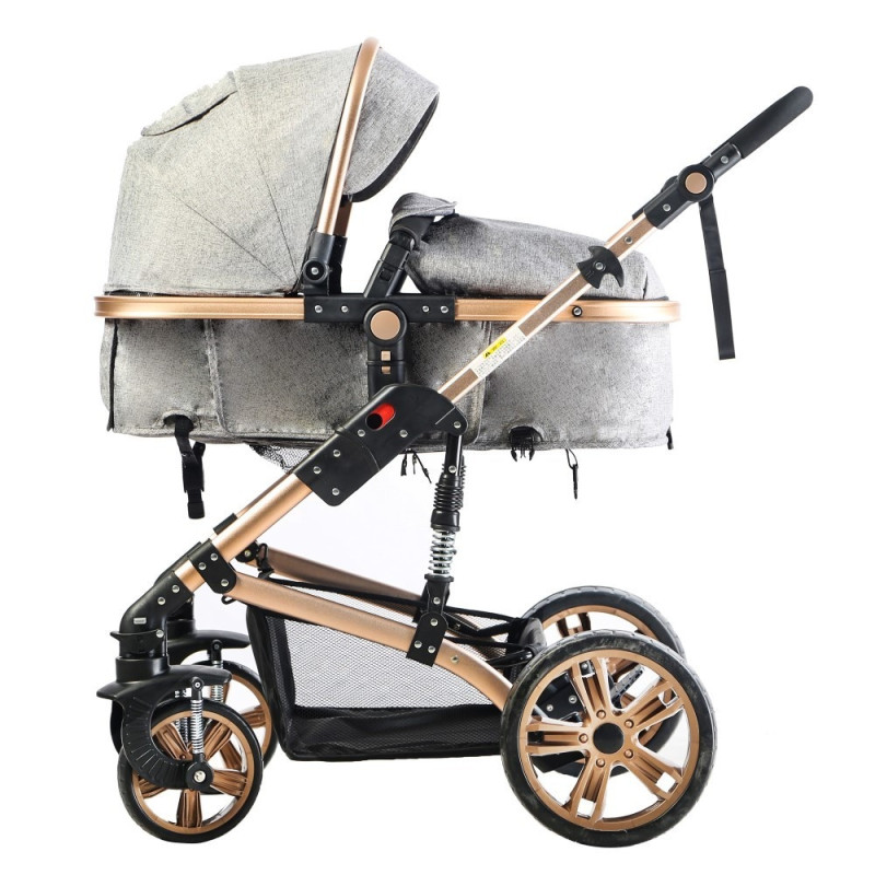 Teknum 3 in 1 Pram stroller - Grey + Infant Car Seat